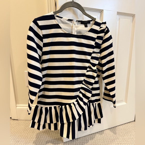 JCREW ruffle hem peplum top NWOT - Picture 3 of 7